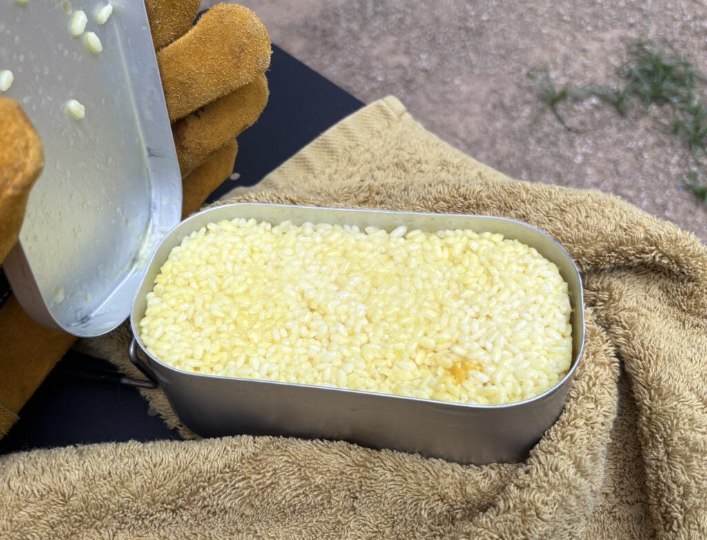 芯が残ったターメリックご飯